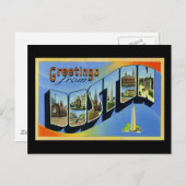 Carte Postale Salutations du Massachusetts de Boston (Devant / Derrière)