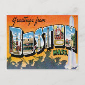 Carte Postale Salutations Du Massachusetts De Boston (Devant)