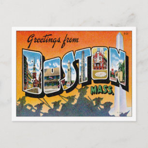 Carte Postale Salutations Du Massachusetts De Boston