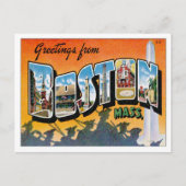 Carte Postale Salutations Du Massachusetts De Boston (Devant)
