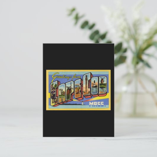 Carte Postale Salutations du Massachusetts de Cape Cod (Debout devant)