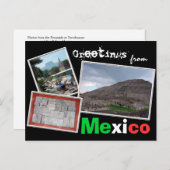 Carte Postale Salutations du Mexique (Devant / Derrière)