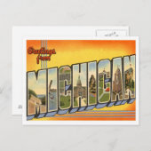 Carte Postale Salutations Du Michigan (Devant / Derrière)
