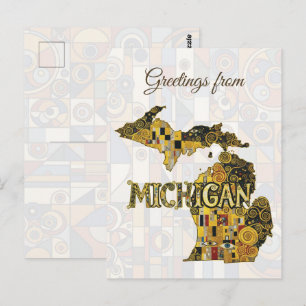 Carte Postale Salutations du Michigan