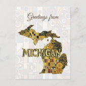 Carte Postale Salutations du Michigan (Devant)
