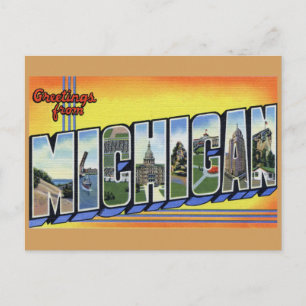Carte Postale Salutations Du Michigan