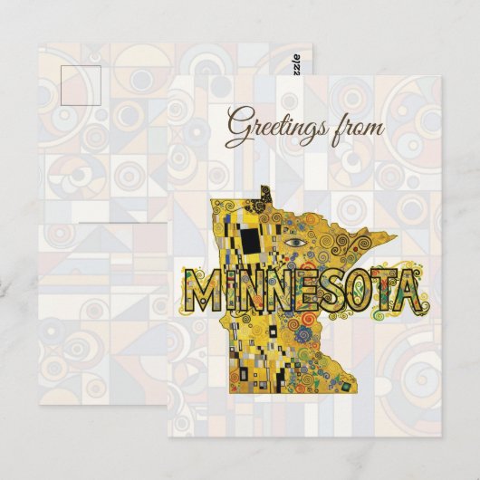 Carte Postale Salutations du Minnesota (Devant / Derrière)
