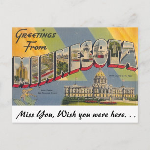 Carte Postale Salutations du Minnesota