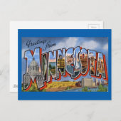 Carte Postale Salutations du Minnesota (Devant / Derrière)