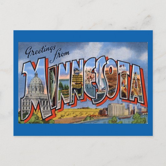 Carte Postale Salutations du Minnesota (Devant)