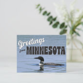 Carte Postale Salutations du Minnesota avec du Loin commun (Debout devant)