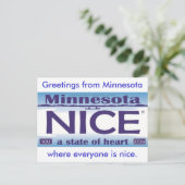 Carte Postale Salutations du Minnesota NIce (Debout devant)