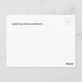 Carte Postale Salutations Du Minnesota Pays Bois Rustique (Dos)