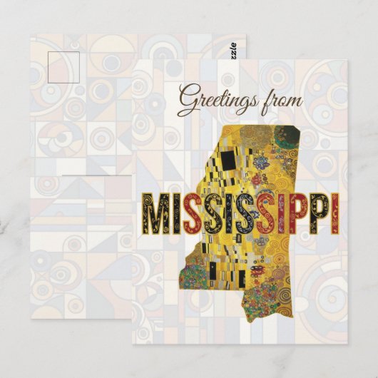 Carte Postale Salutations du Mississippi (Devant / Derrière)
