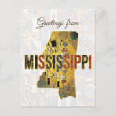 Carte Postale Salutations du Mississippi (Devant)