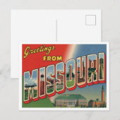 Carte Postale Salutations du Missouri (Devant / Derrière)