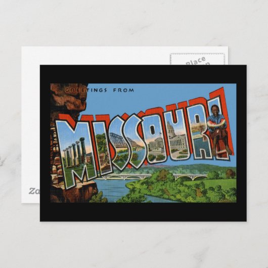 Carte Postale Salutations du Missouri (Devant / Derrière)