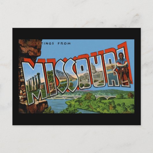Carte Postale Salutations du Missouri (Devant)