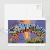 Carte Postale Salutations Du Montana (Devant / Derrière)