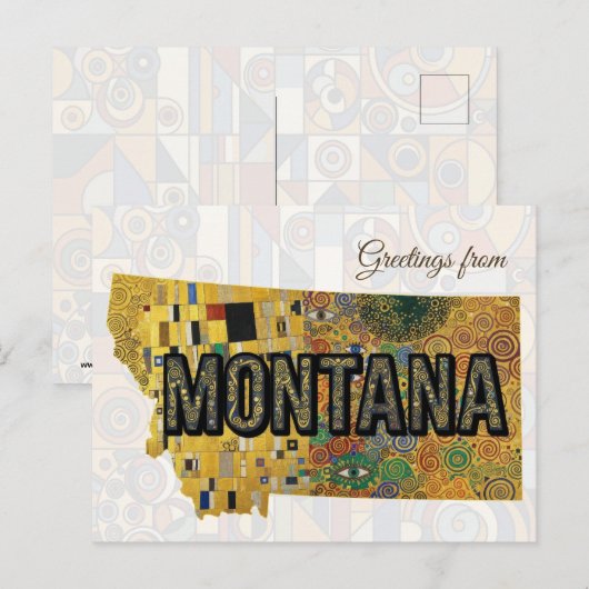Carte Postale Salutations du Montana (Devant / Derrière)