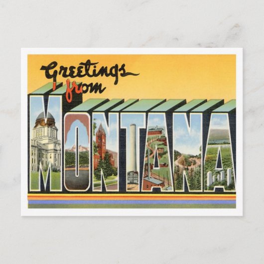 Carte Postale Salutations Du Montana (Devant)
