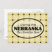 Carte Postale Salutations du Nebraska (Devant / Derrière)