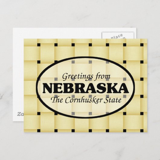 Carte Postale Salutations du Nebraska (Devant / Derrière)