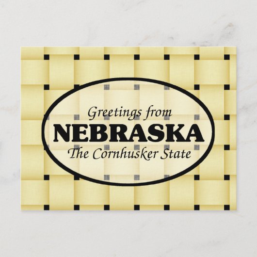 Carte Postale Salutations du Nebraska (Devant)