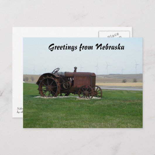 Carte Postale Salutations du Nebraska (Devant / Derrière)