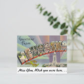 Carte Postale Salutations du Nebraska (Debout devant)