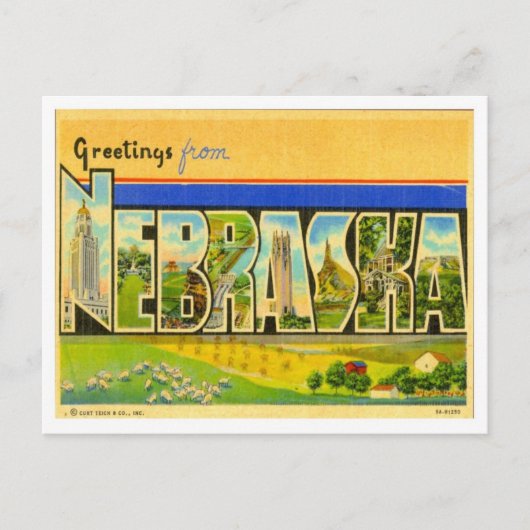 Carte Postale Salutations Du Nebraska (Devant)
