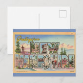 Carte Postale Salutations du New Hampshire (Devant / Derrière)