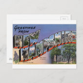Carte Postale Salutations Du New Hampshire (Devant / Derrière)