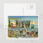 Carte Postale Salutations Du New Hampshire (Devant / Derrière)