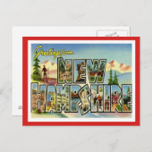 Carte Postale Salutations Du New Hampshire (Devant / Derrière)
