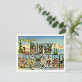 Carte Postale Salutations du New Hampshire Vintage (Debout devant)