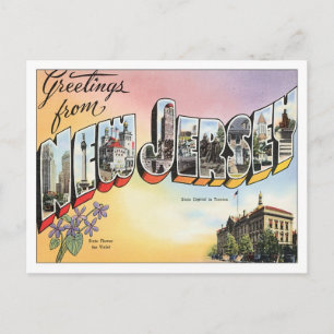 Carte Postale Salutations Du New Jersey