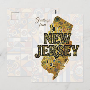 Carte Postale Salutations du New Jersey