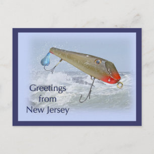 Carte Postale Salutations Du New Jersey Fishing Lure