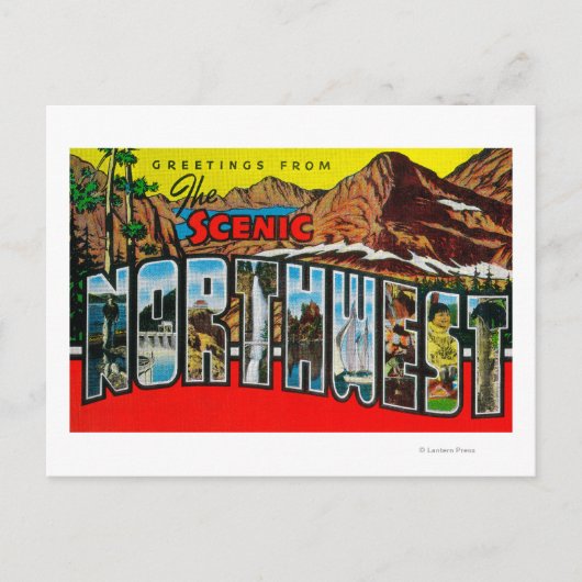 Carte Postale Salutations du Nord-Ouest Pittoresque (Devant)
