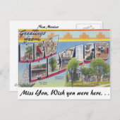 Carte Postale Salutations du Nouveau-Mexique (Devant / Derrière)