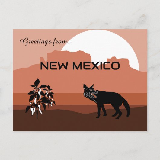 Carte Postale Salutations du Nouveau-Mexique State  (Devant)