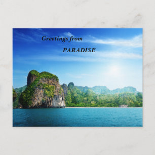 Carte Postale Salutations du Paradis