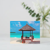 Carte Postale Salutations du Paradis par un gardien (Debout devant)