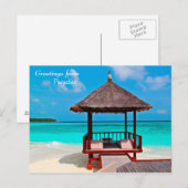 Carte Postale Salutations du Paradis par un gardien (Devant / Derrière)