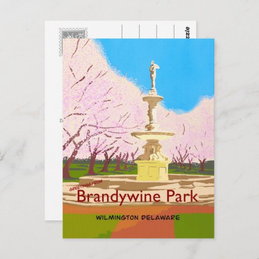 Carte Postale Salutations du parc Brandywine (Devant / Derrière)