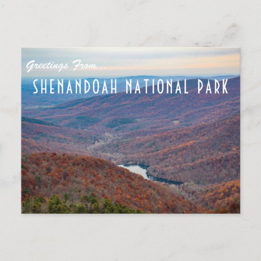 Carte Postale Salutations Du Parc National De Shenandoah (Devant)