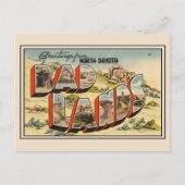 Carte Postale Salutations du Parc national des Badlands, Dakota  (Devant)