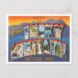 Carte Postale Salutations du parc national des Great Smoky Mount