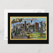 Carte Postale Salutations Du Parc National Yosemite (Devant / Derrière)